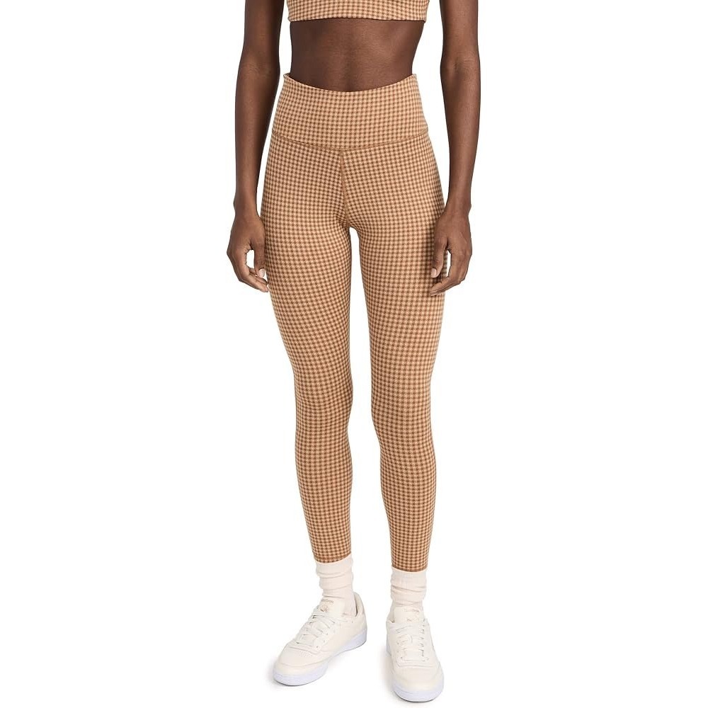 Madewell MWL‎ Brown Houndstooth High Rise Leggings Size Large